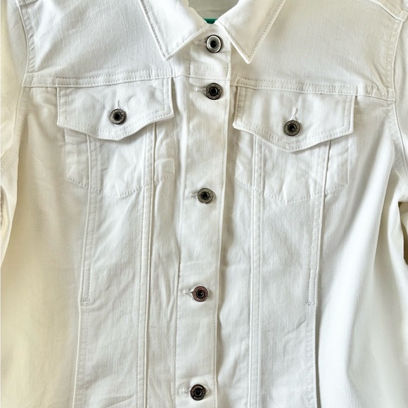 Liz Claiborne Women’s Mid-weight Denim Jean Jacket White Size XXL - Picture 10 of 16